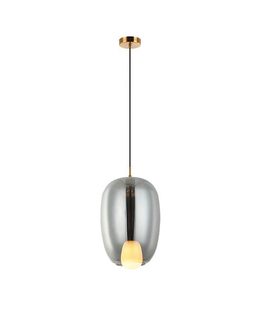 Φωτογραφία από PENDANT LIGHT G9 SMOKE GLASS - GOLD MAT