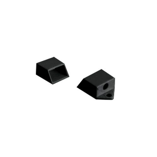 Φωτογραφία από Set 2pcs plastic black caps with & without hole for P151, P151W & P151B profile