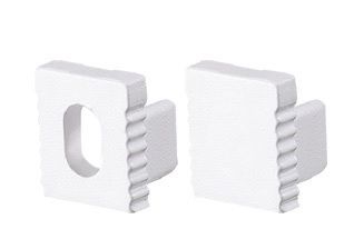 Φωτογραφία από Set 2pcs plastic caps with & without hole for P178 profile