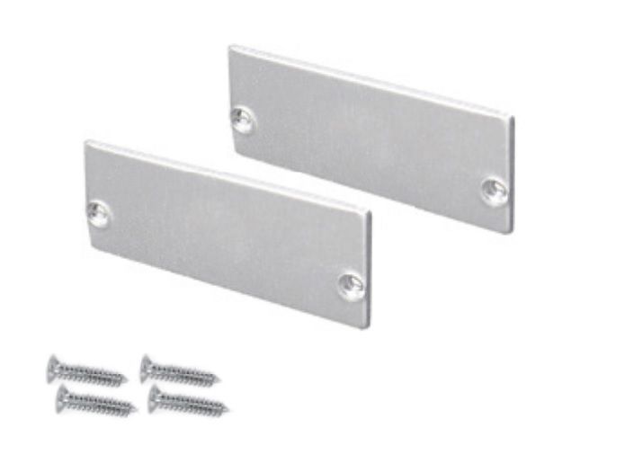 Φωτογραφία από Set 2pcs metal caps with & without hole for P234 profile