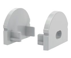 Φωτογραφία από Set 2pcs plastic caps with & without hole for P2LA profile