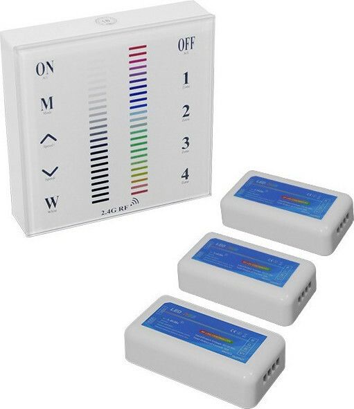 Φωτογραφία από LED RGB Controller 2.4G RF 12v (432w) - 24v (864w) DC 3 Group